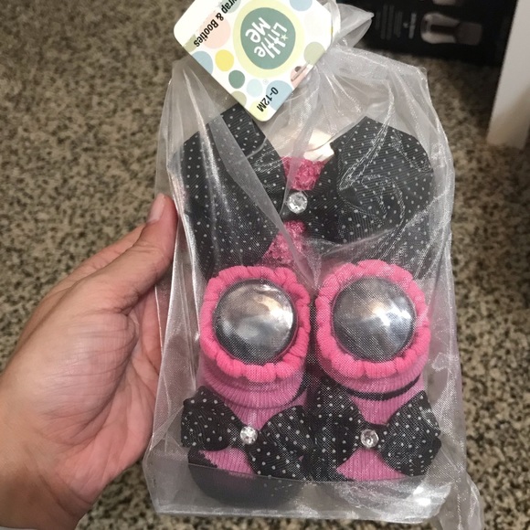 Little Me Other - Little Me Headwrap & Booties